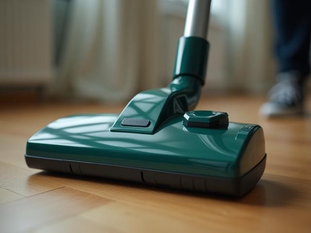 Close-up of a high-efficiency HEPA-filter vacuum used for construction dust